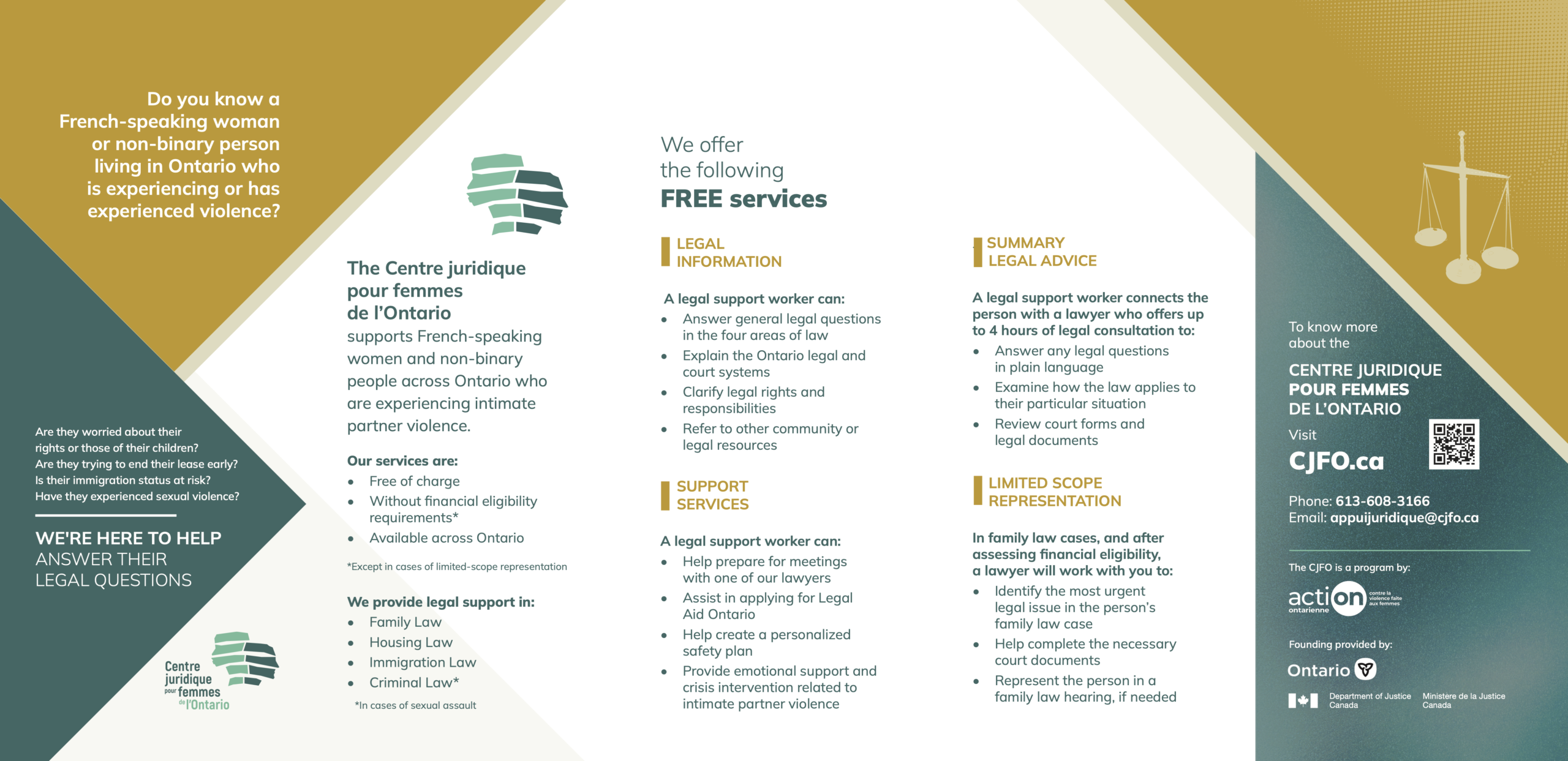 Services provided by the CJFO