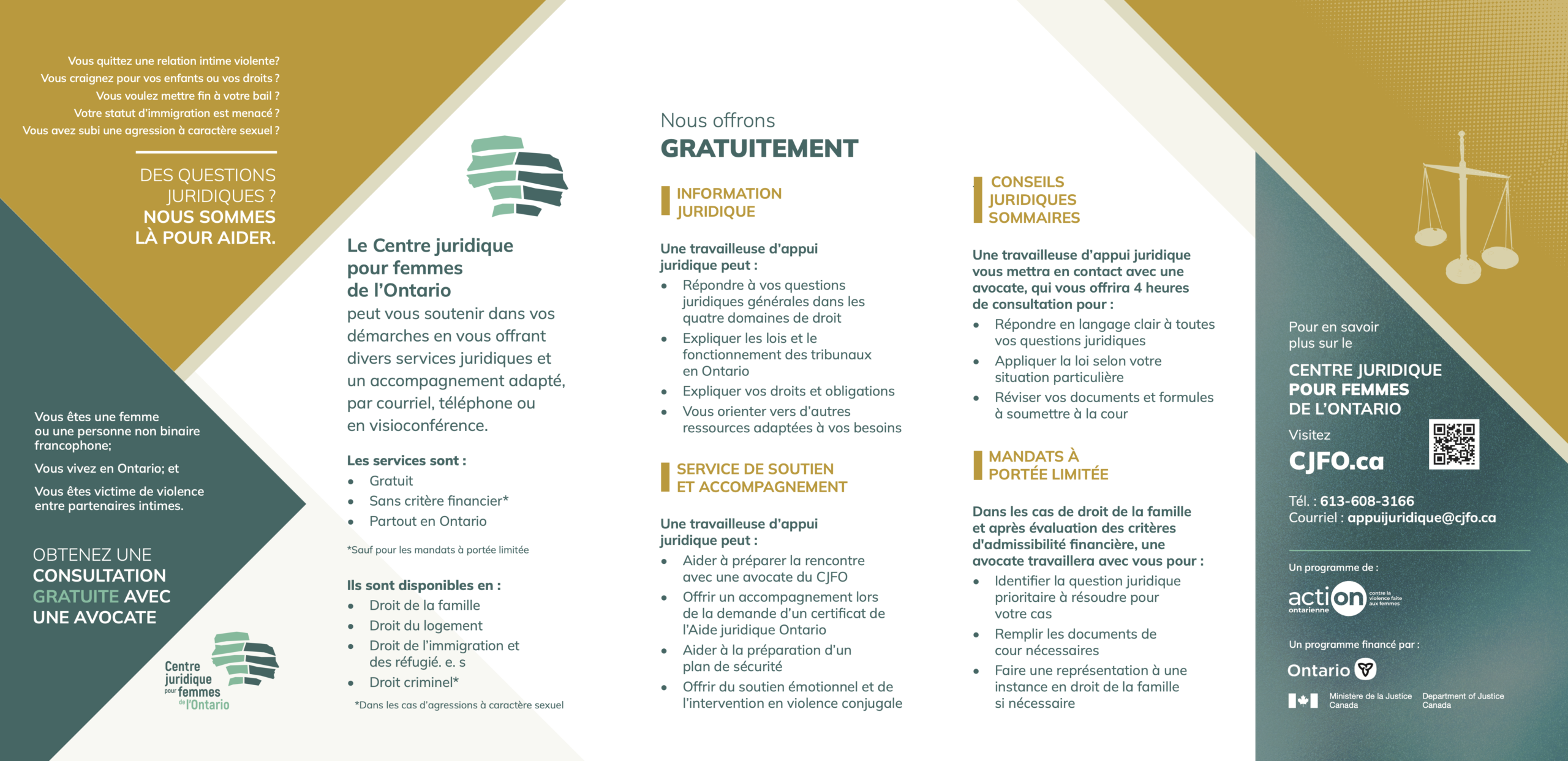 Services offerts par le CJFO